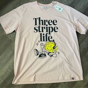 Adidas Three Stripe Life Tee-Size 2XL